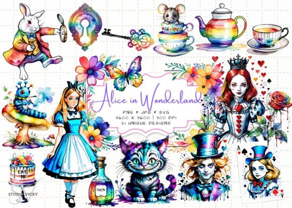 Download Alice in Wonderland Clipart - Clipart Collection