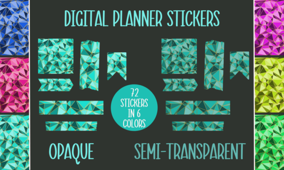 Download Pretty Polygons Digital Sticky Notes - Pretty Collection