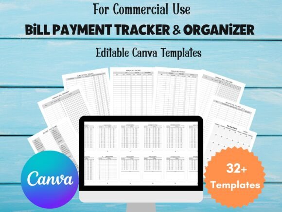 Download Editable Bill Payment Tracker Canva - Premium Resources