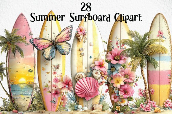 Download Summer Surfboard Clipart - Clipart Collection
