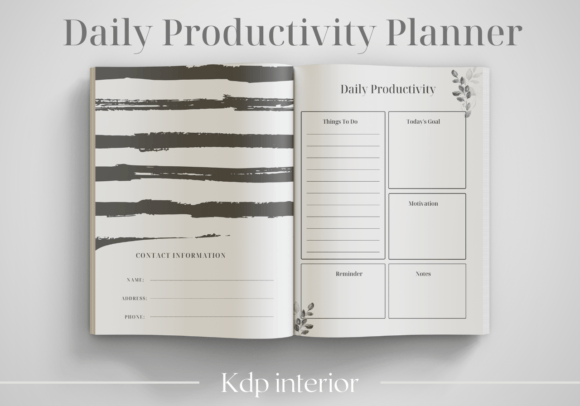 Download Daily Productivity Planner /KDP Interior - Productivity planner Collection