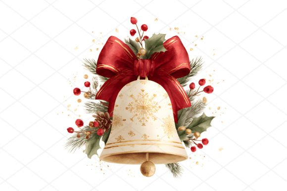 Download 27 JPG Christmas Watercolor Bell Clipart - Clipart Collection