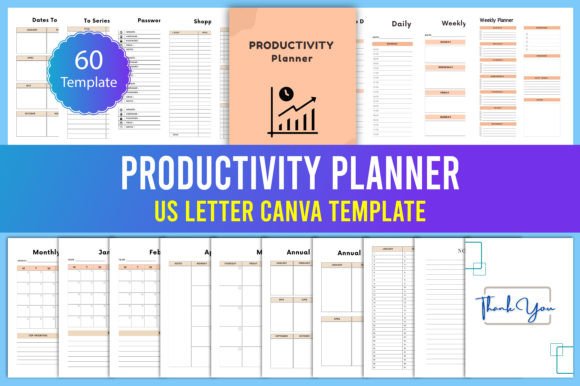 Download Productivity Planner Canva Interior - Productivity planner Collection