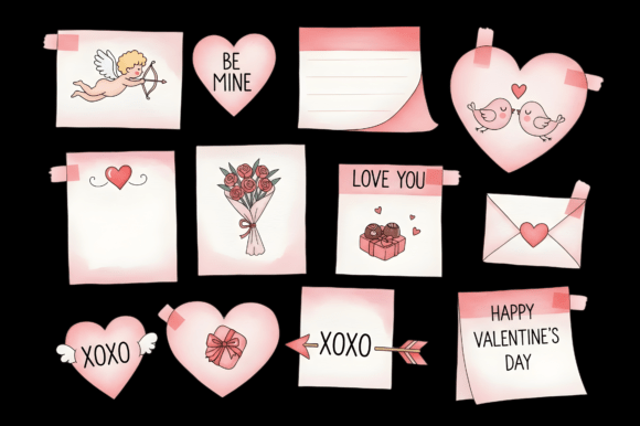 Download Sticky Notes Valentine's Day PNG Clipart - Clipart Collection