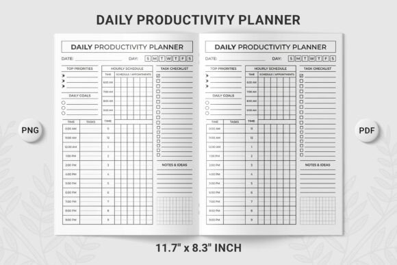 Download Daily Productivity Planner Template PNG - Productivity planner Collection