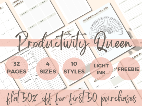 Download Productivity Planner Template Pages - Productivity planner Collection