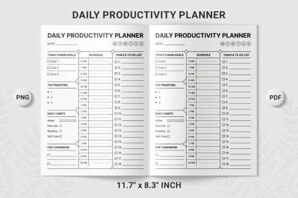Download Daily Productivity Planner PNG - Productivity planner Collection