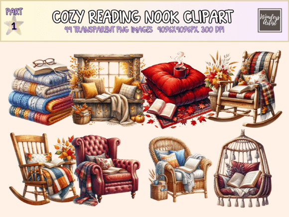 Download Cozy Reading Nook Clipart - Clipart Collection