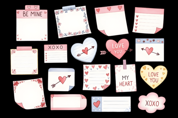 Download Sticky Notes Valentine's Day PNG Clipart - Clipart Collection