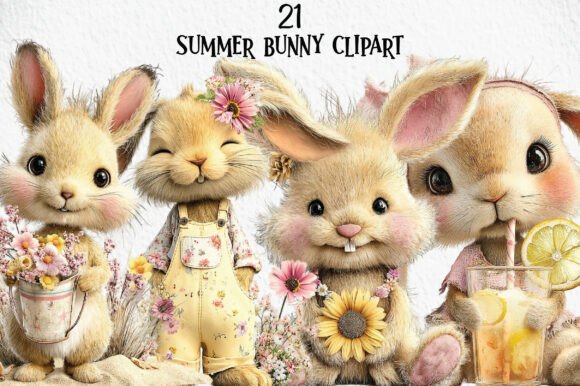 Download Summer Bunny Clipart - Clipart Collection
