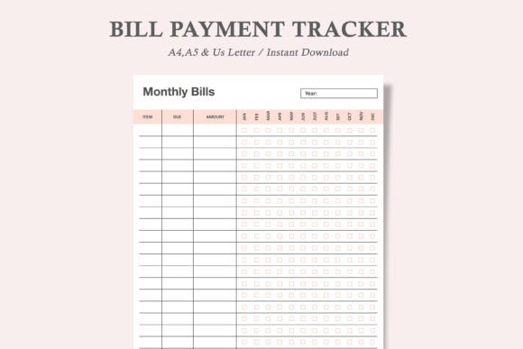 Download Bill Payment Tracker/Bill Organizer - Premium Resources
