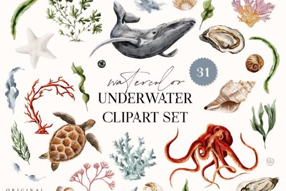 Download Underwater Watercolor Clipart Ocean Sea - Clipart Collection