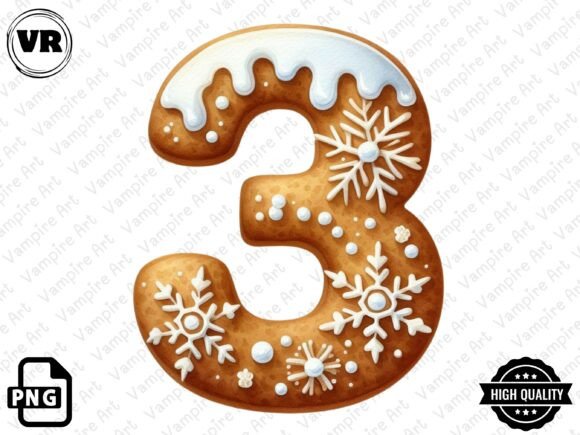 Download Christmas Gingerbread Number Clipart PNG - Clipart Collection
