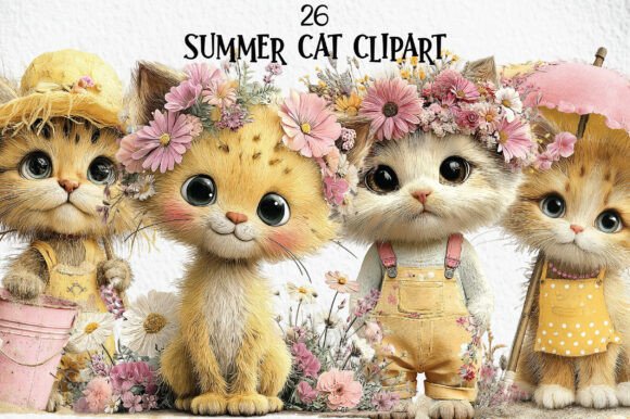 Download Summer Cat Clipart - Clipart Collection