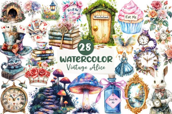 Download Vintage Alice in Wonderland Clipart - Clipart Collection