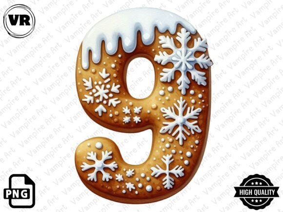 Download Christmas Gingerbread Number Clipart PNG - Clipart Collection