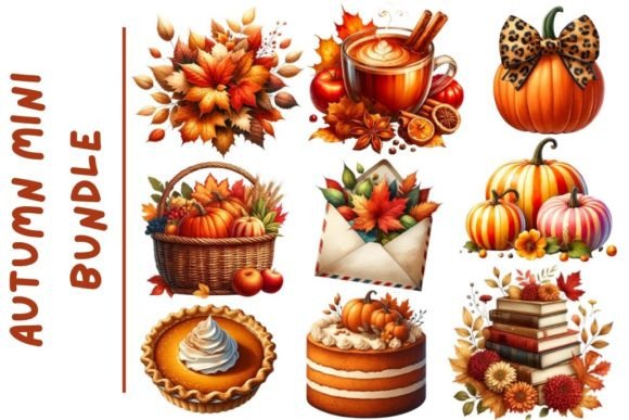 Download Autumn Mini Bundle: Watercolor Clipart - Clipart Collection